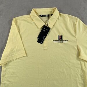 Travis Mathew x Chicken Ranch Oceanside Heather Golf Polo Shirt Men Large Banana